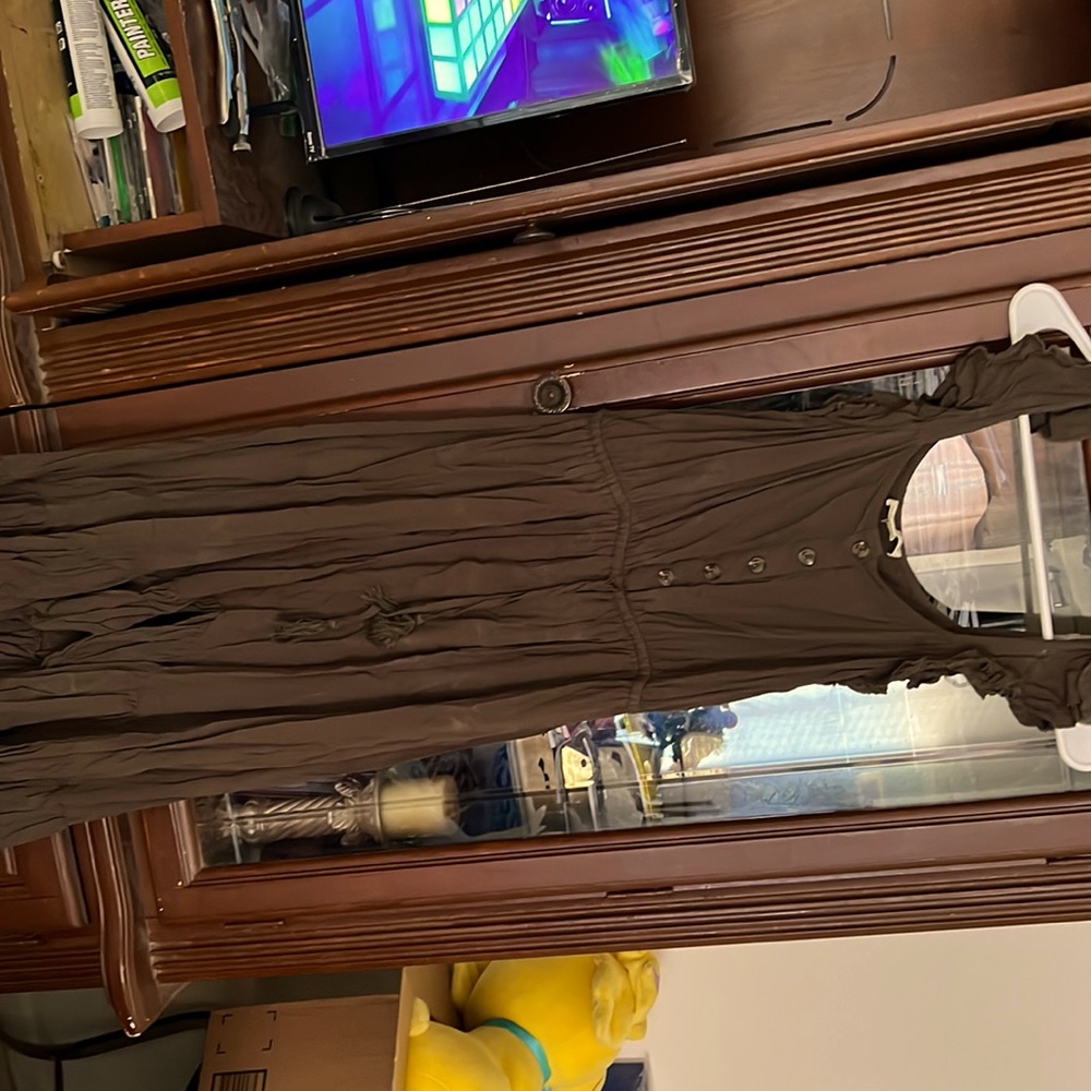 Indigo rose summer dress army green color